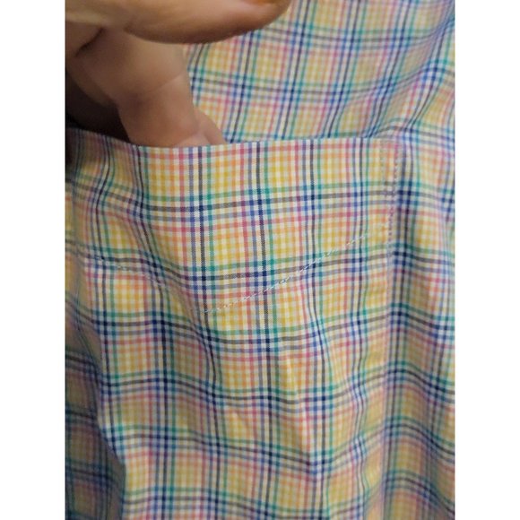 Alan Flusser Button Down Shirt‎ Long Sleeve Multicolor Men's Size XL - Picture 5 of 6